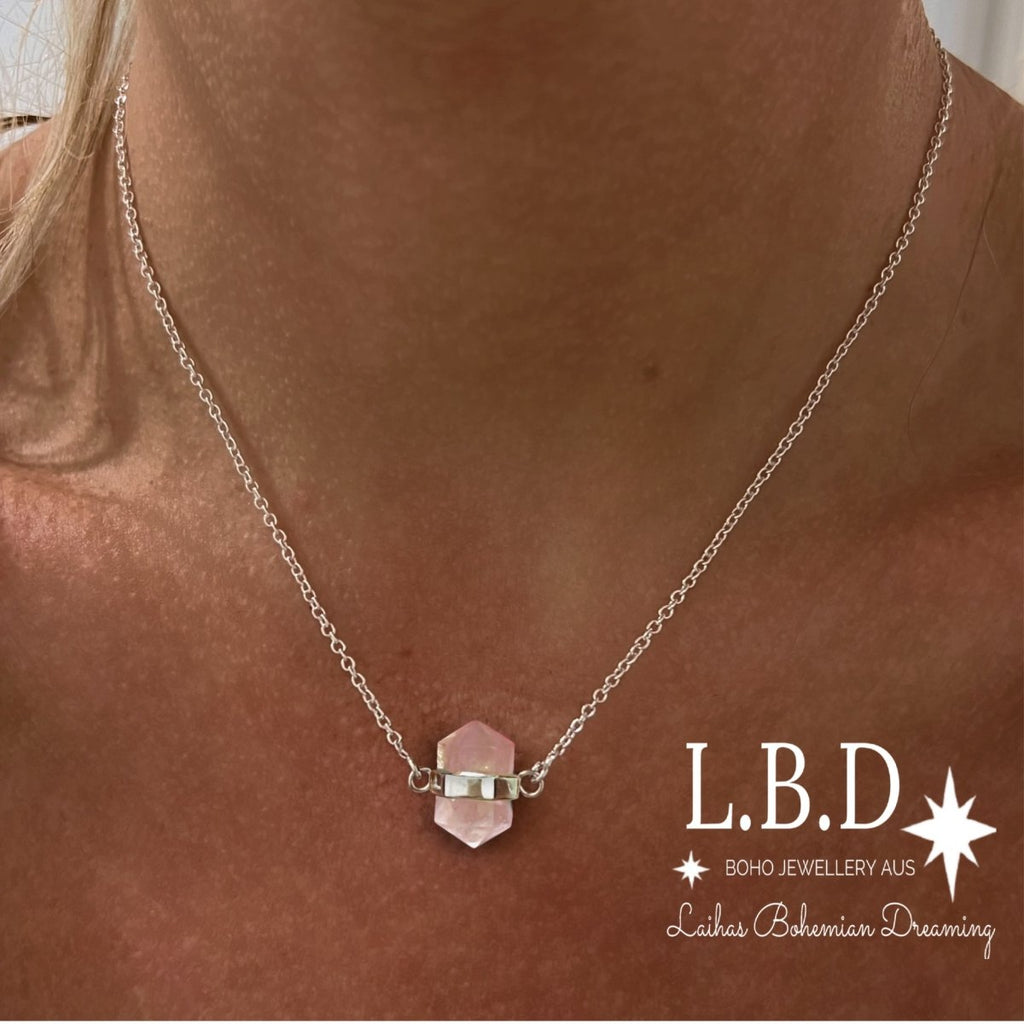 Laihas Crystal Kindness Rose Quartz Necklace