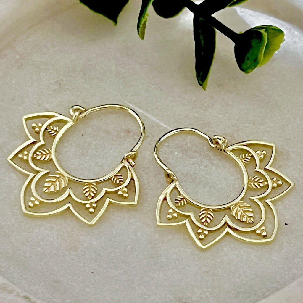 Laihas Daisly Boho Gold Hoop Earrings