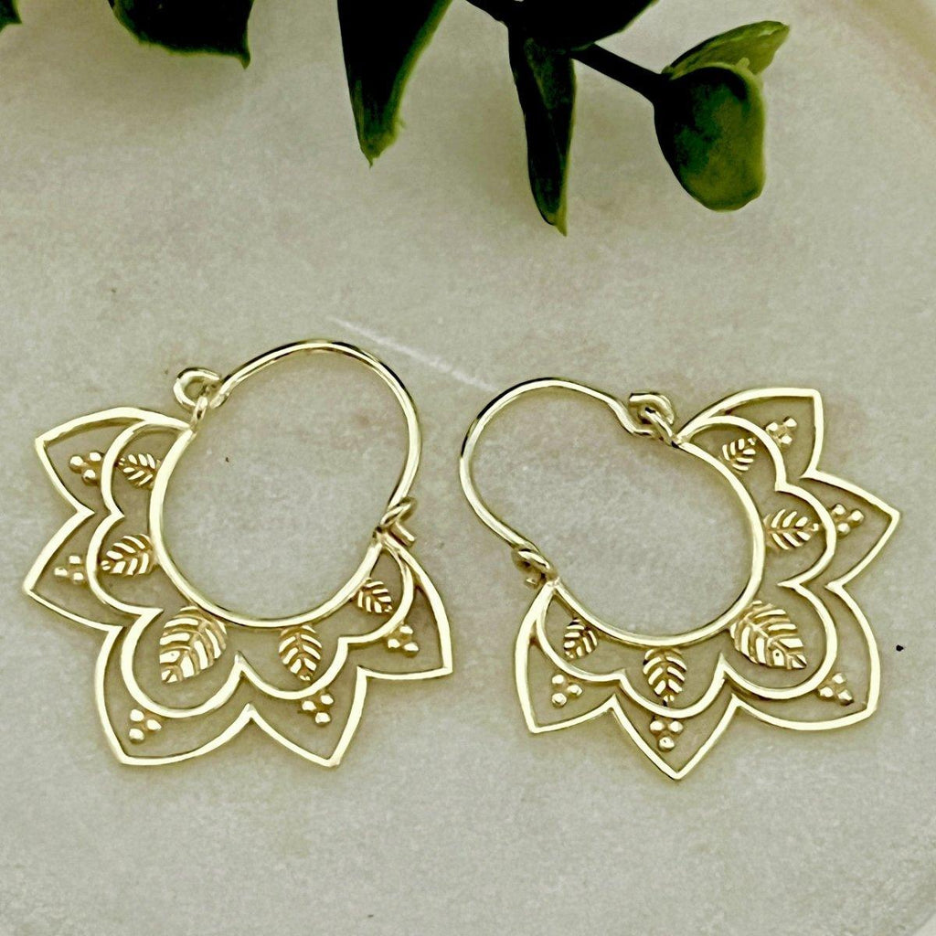 Laihas Daisly Boho Gold Hoop Earrings