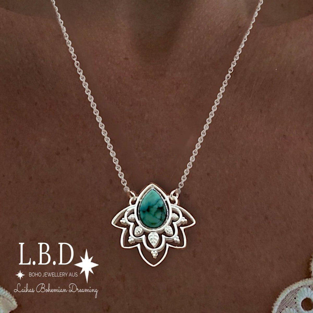 Laihas Daisly Boho Turquoise Necklace LBD