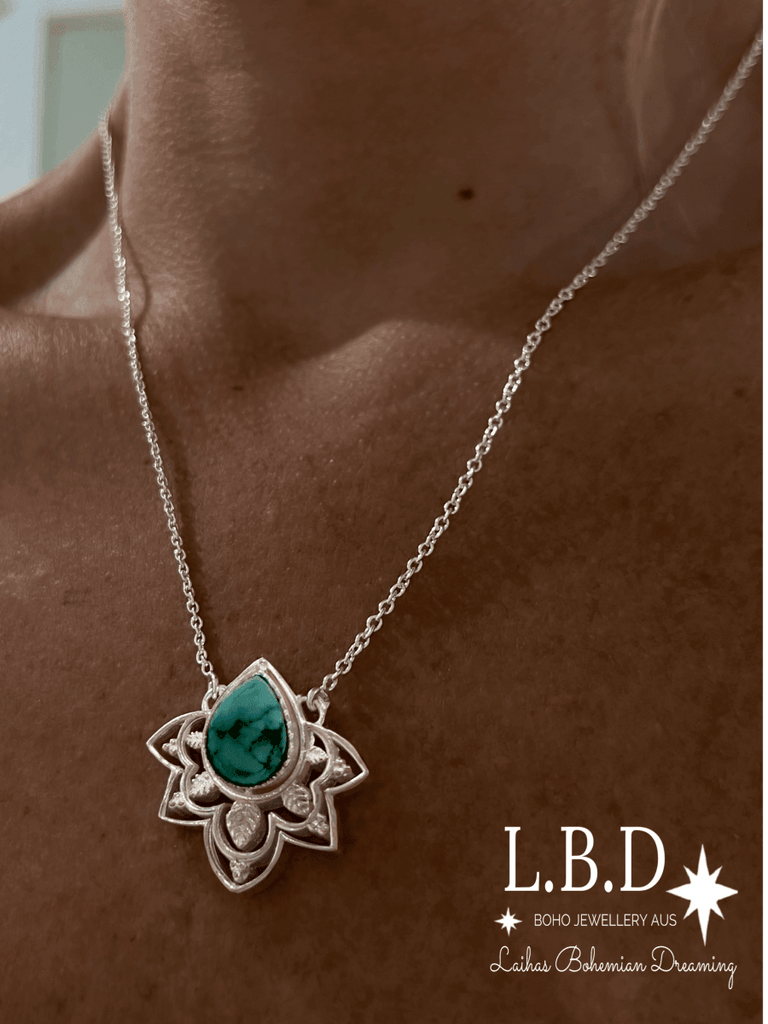 Laihas Daisly Boho Turquoise Necklace LBD