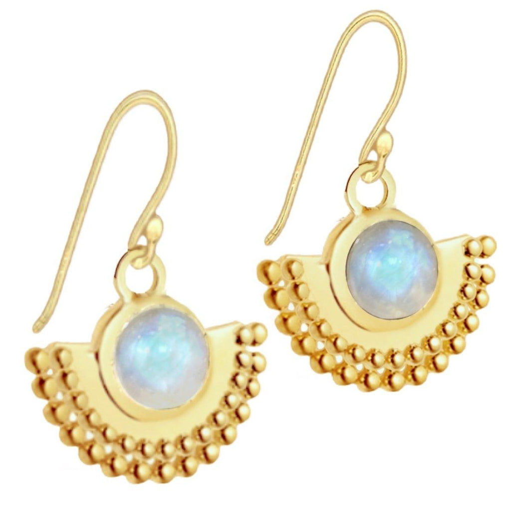 Laihas Dare To Dream Gold Moonstone Earrings