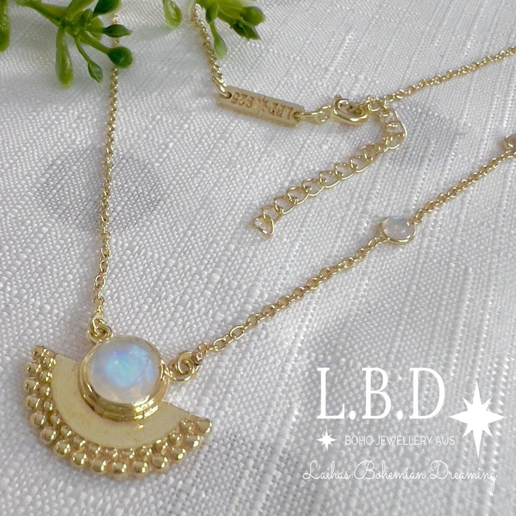 Laihas Dare To Dream Gold Moonstone Necklace