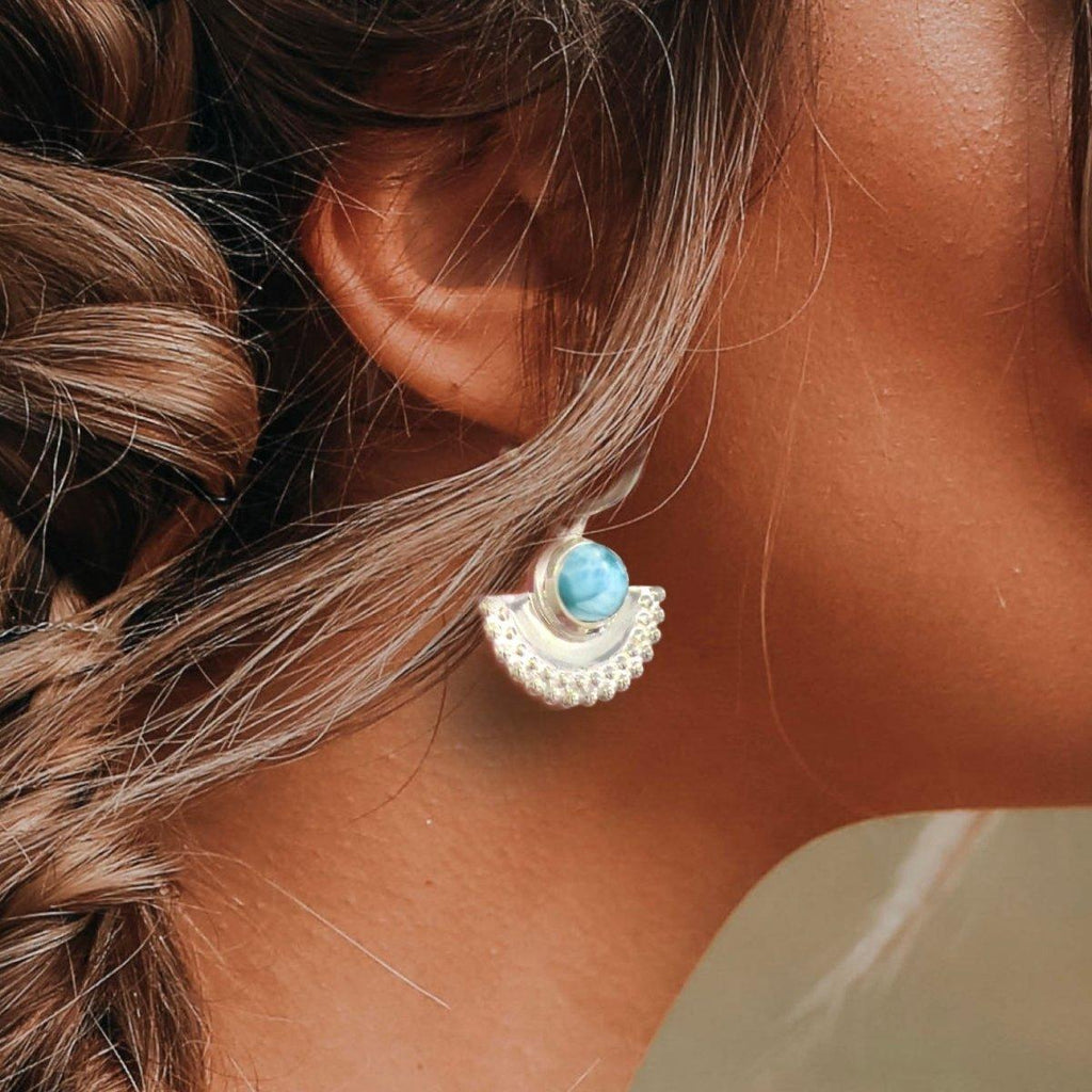 Laihas Dare To Dream Larimar Hoop Earrings