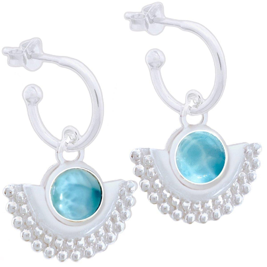 Laihas Dare To Dream Larimar Hoop Earrings