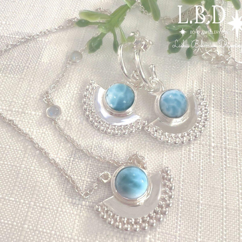 Laihas Dare To Dream Larimar Hoop Earrings