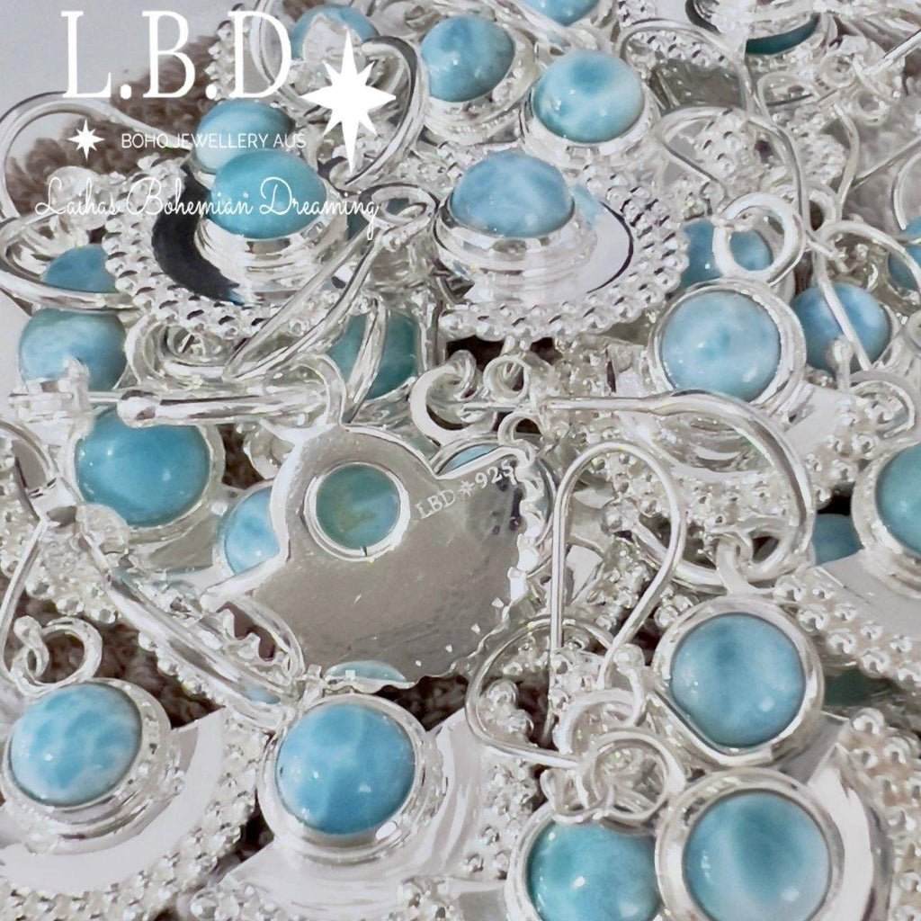 Laihas Dare To Dream Larimar Hoop Earrings