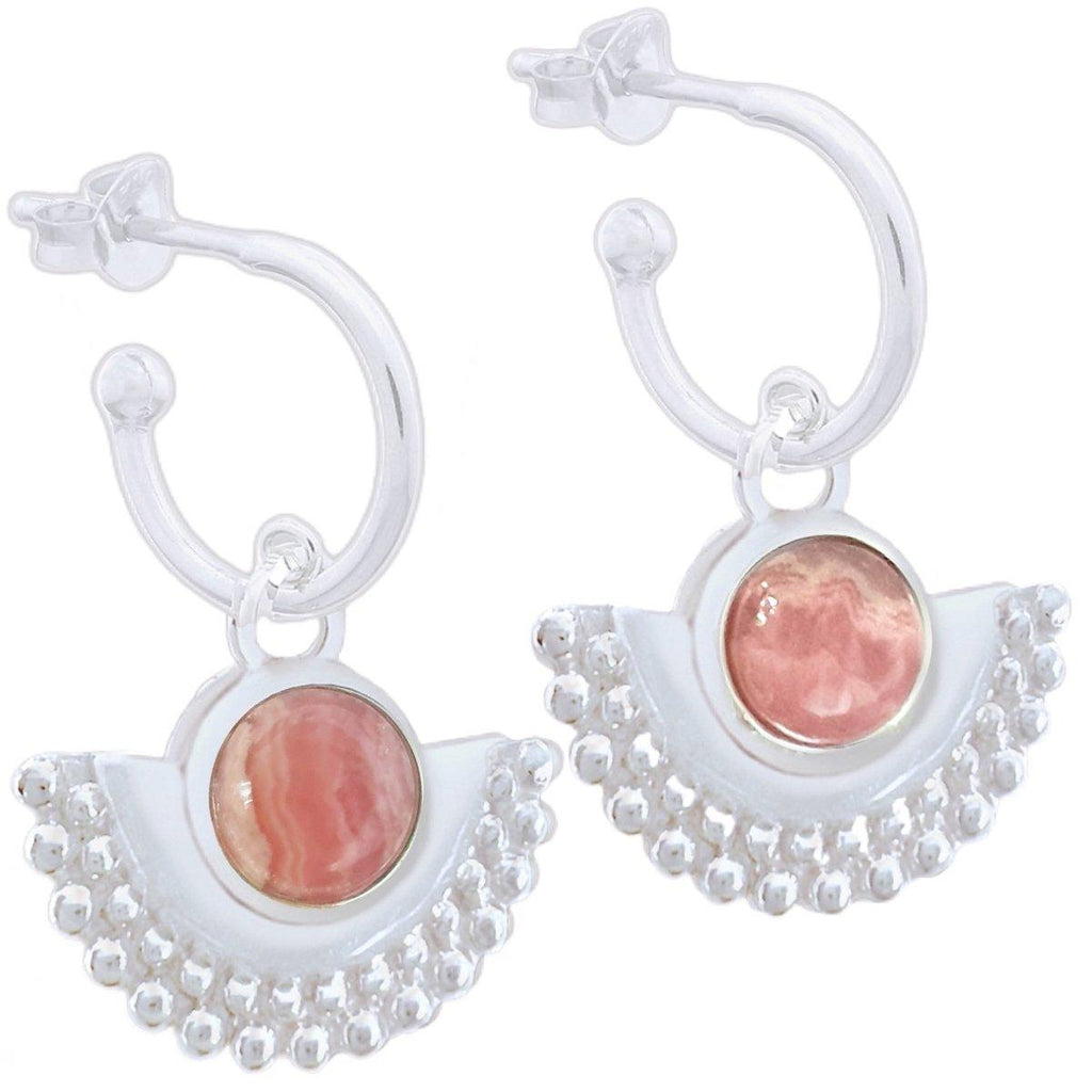 Laihas Dare To Dream Rhodochrosite Hoop Earrings