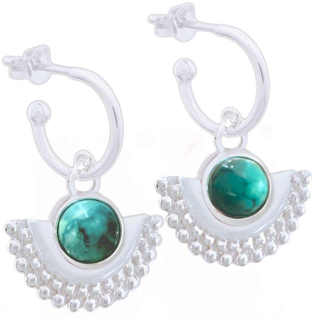 Laihas Dare To Dream Turquoise Hoop Earrings
