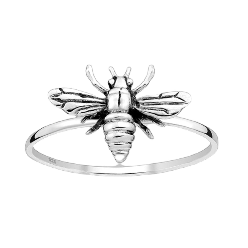 Laihas Delicate Oxidised Sterling Silver Bee Ring Ass sizes -LBD Australia