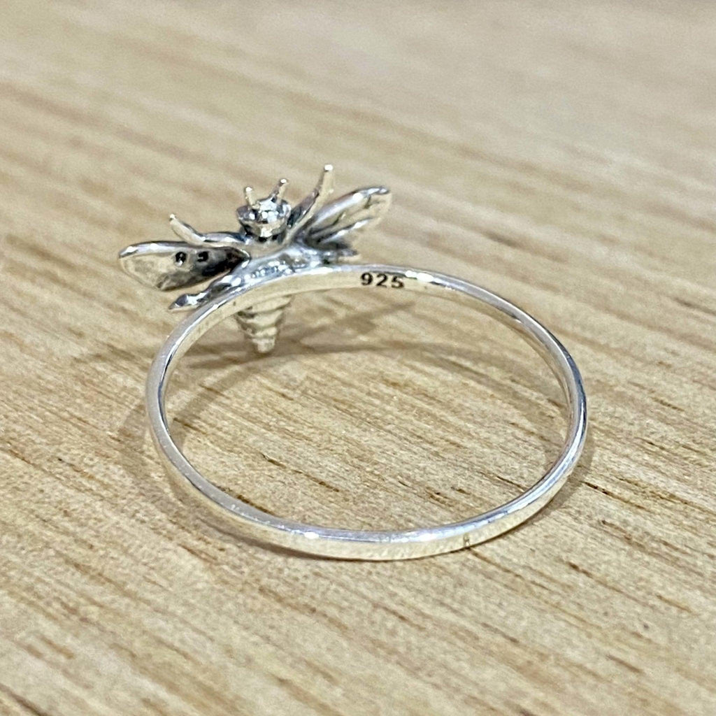Laihas Delicate Oxidised Sterling Silver Bee Ring Ass sizes -LBD Australia