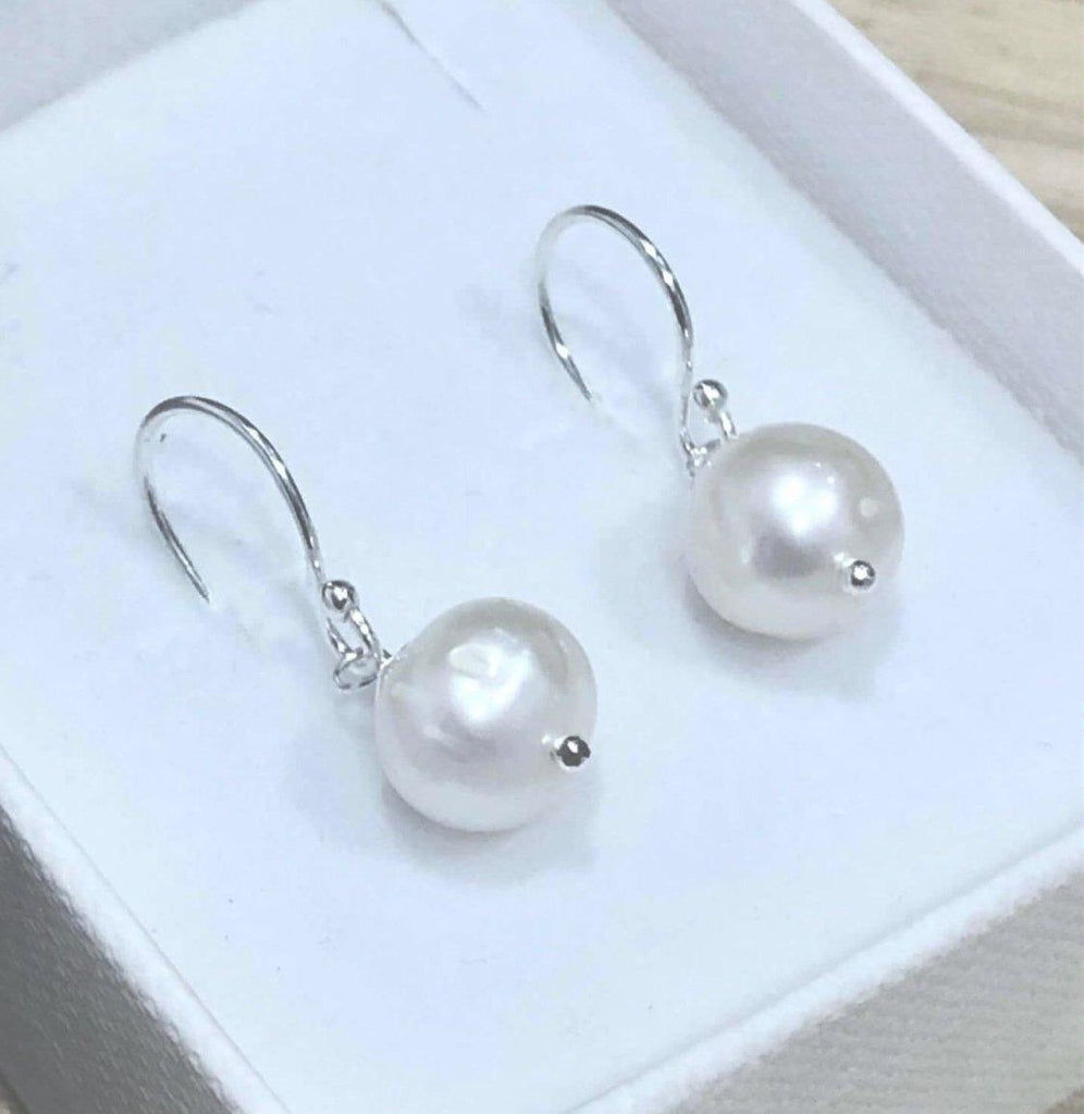 Laihas Dreaming By The Sea Natural Fresh Water Pearl Earrings -Sterling Silver -LBD Australia