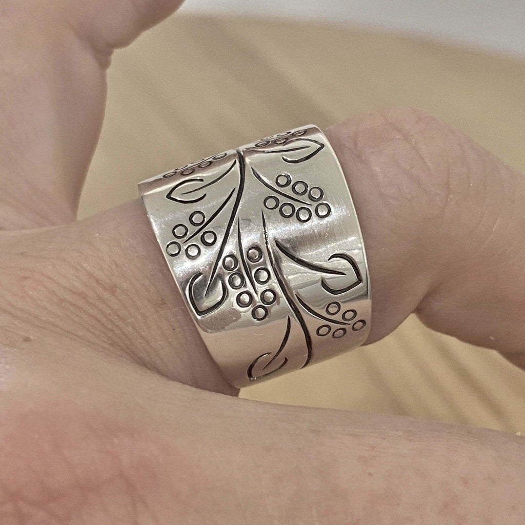 Laihas Floral Cuff Sterling Silver Boho Ring -LBD Australia