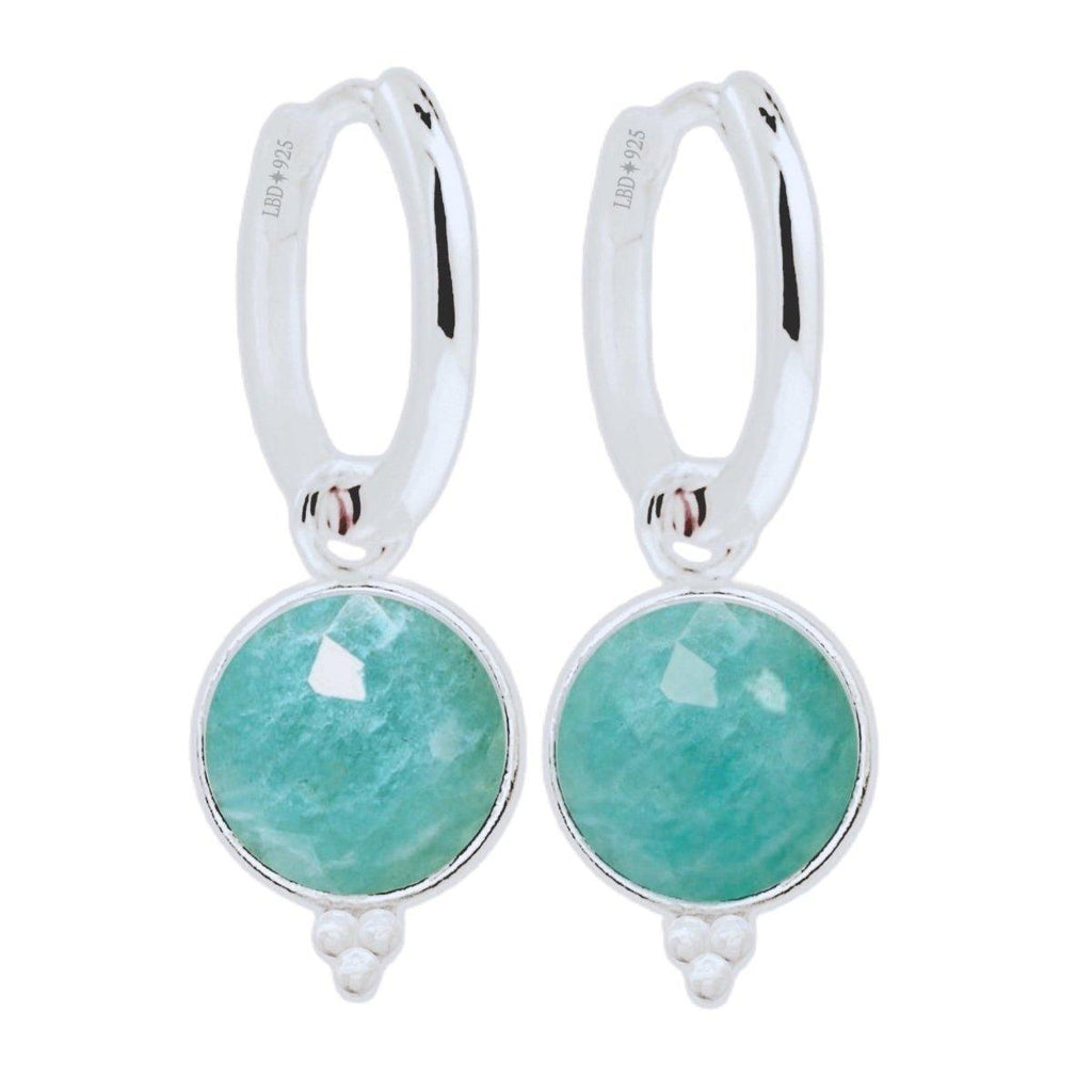 Laihas Free Spirit Amazonite Hoop Earrings