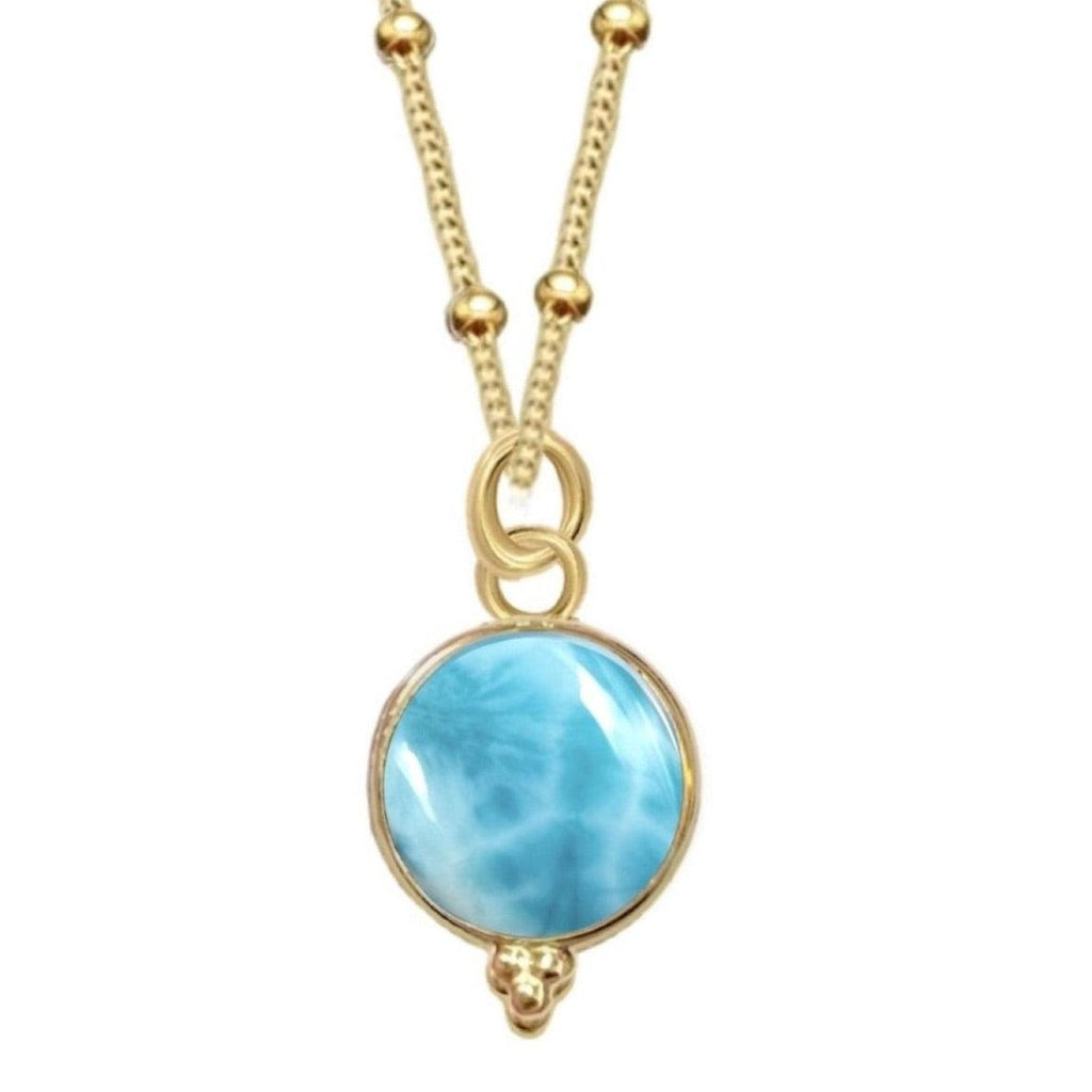 Laihas Free Spirit Gold Larimar Necklace