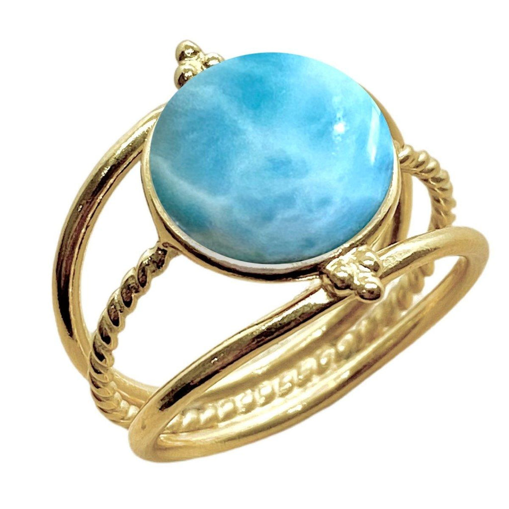 Laihas Free Spirit Gold Larimar Ring