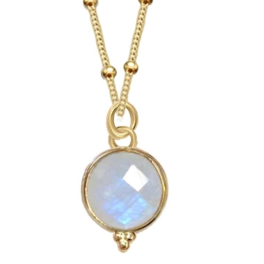 Gold on sale moonstone pendant