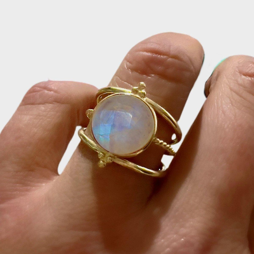 Laihas Free Spirit Gold Moonstone Ring