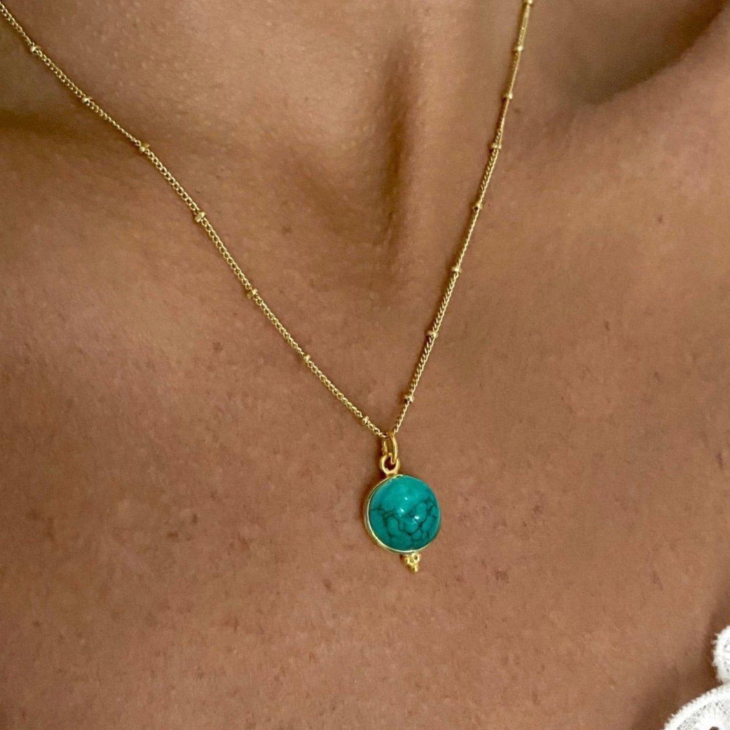 Laihas Free Spirit Gold Turquoise Necklace