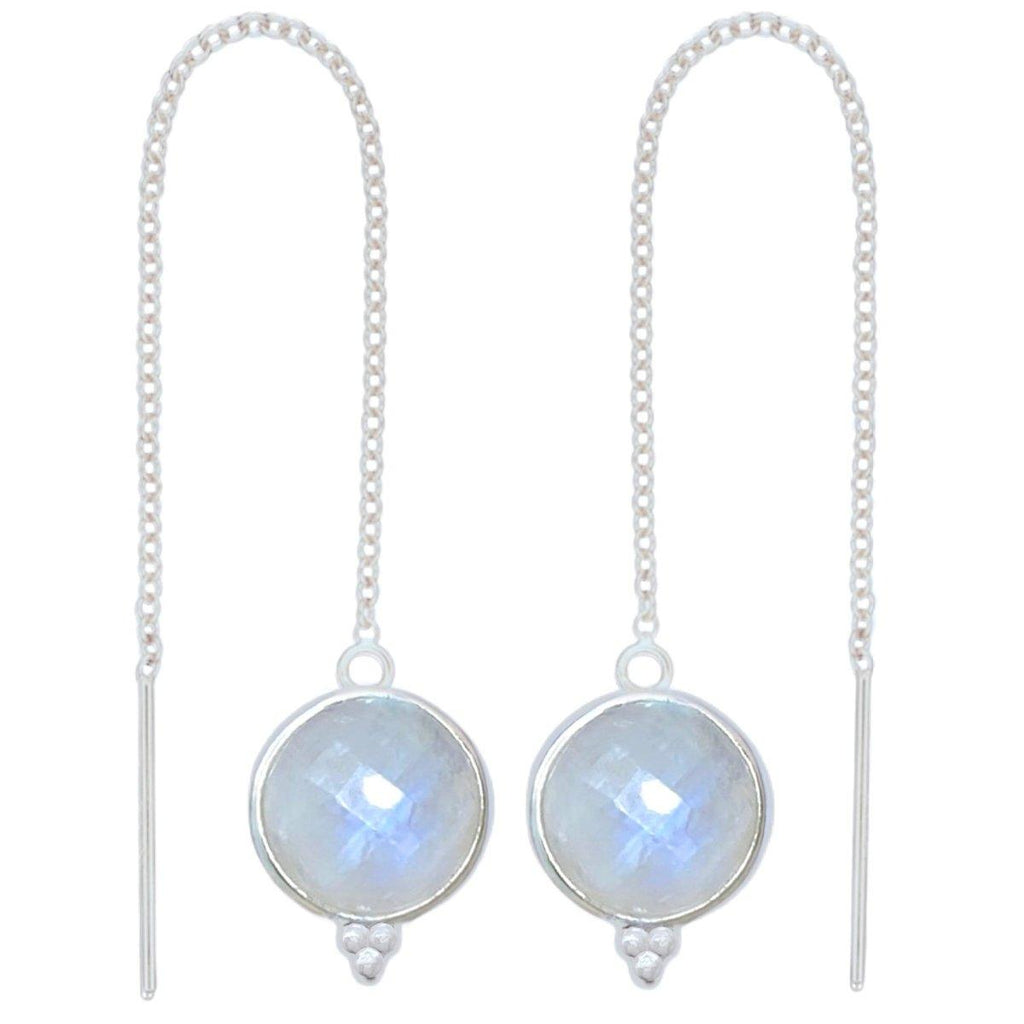 Laihas Free Spirit Threader Moonstone Earrings