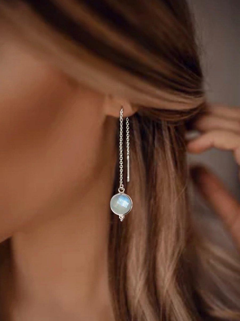 Laihas Free Spirit Threader Moonstone Earrings