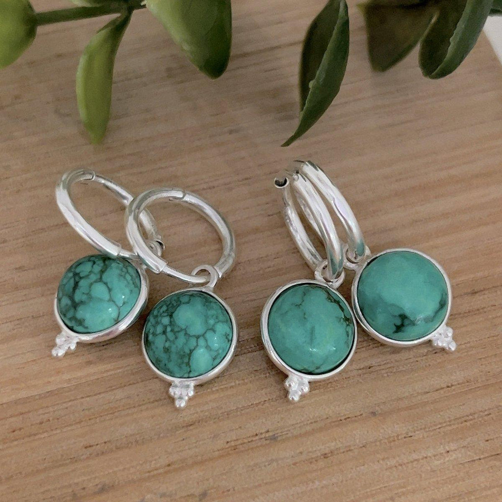 Laihas Free Spirit Turquoise Hoop Earrings