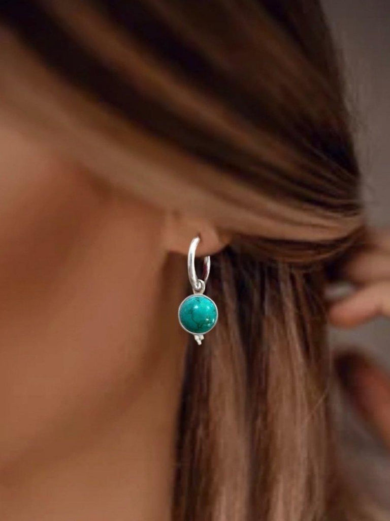 Laihas Free Spirit Turquoise Hoop Earrings