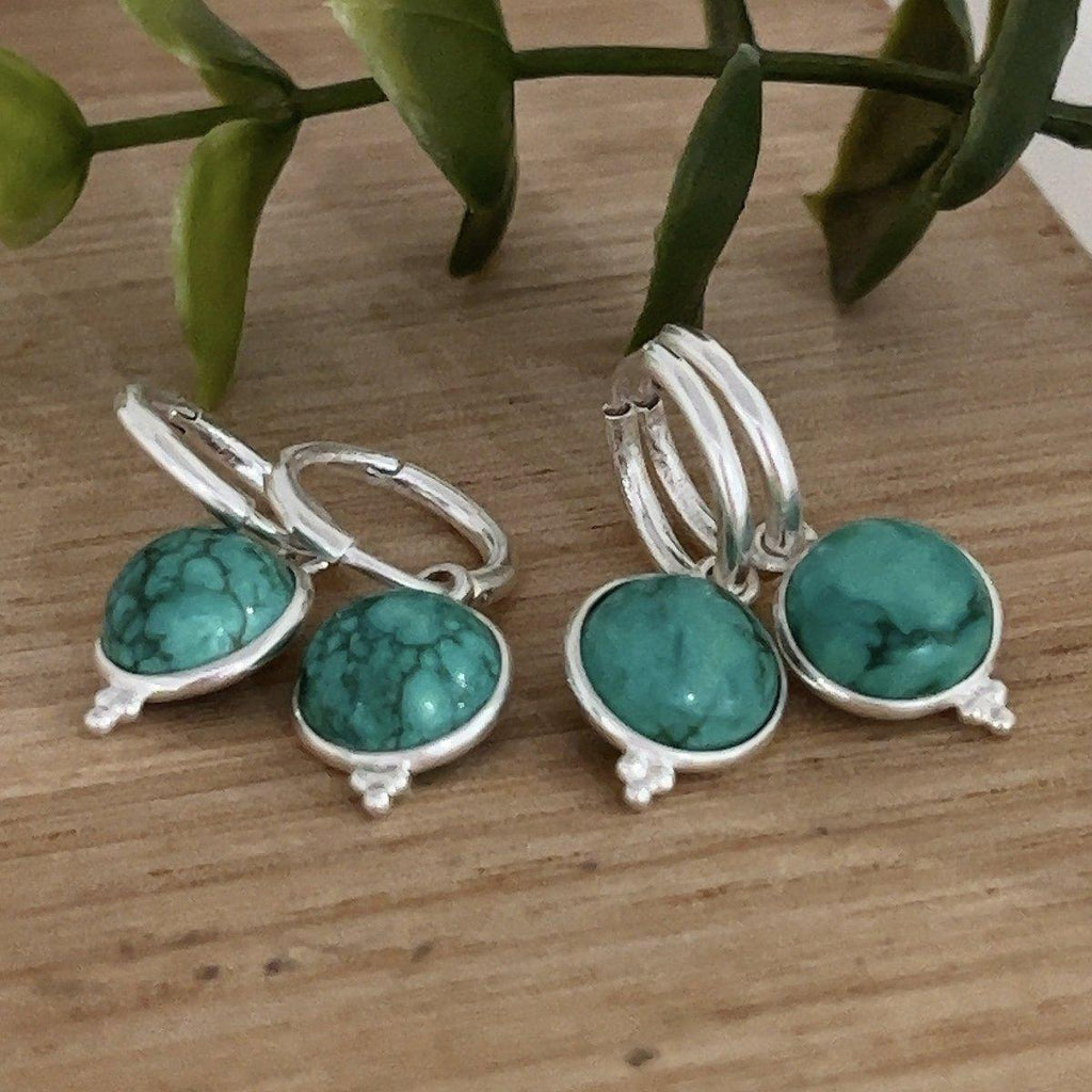 Laihas Free Spirit Turquoise Hoop Earrings