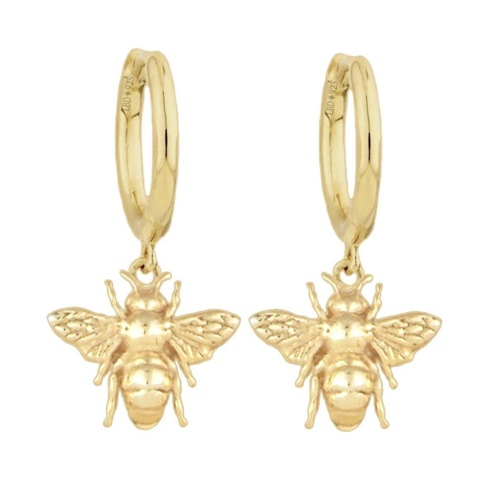Laihas Gold Bee Boho Hoop Earrings.