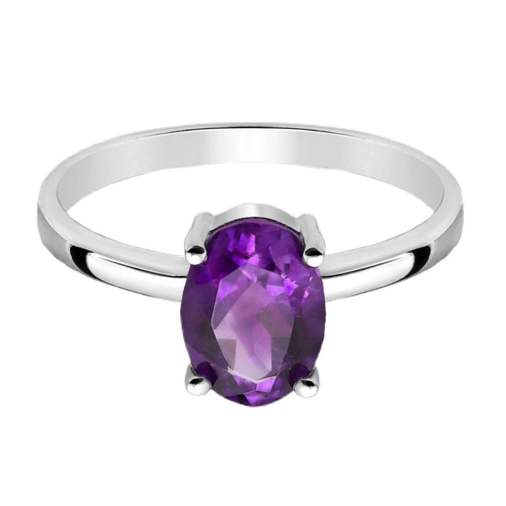 Laihas Gorgeous Oval Crystal Amethyst Ring