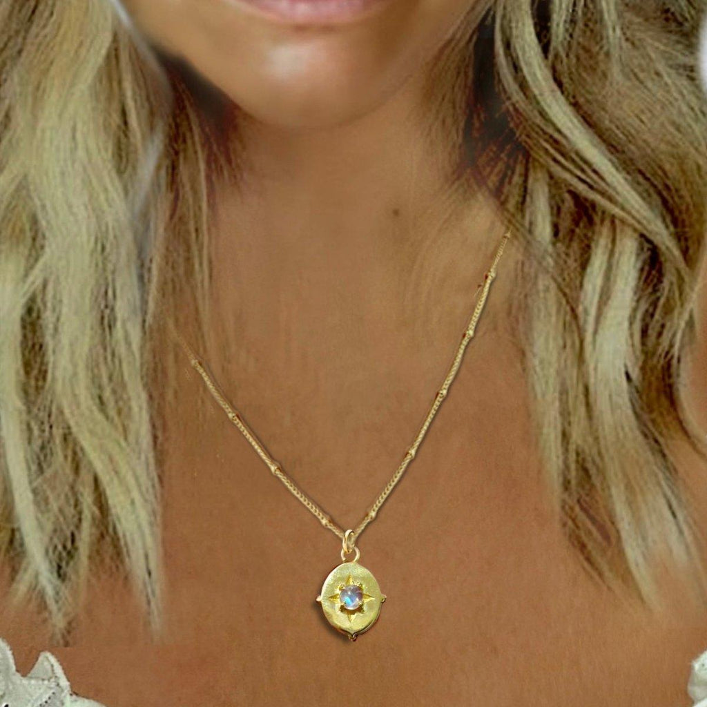 Laihas Guiding Light Gold Moonstone Necklace Of Hope