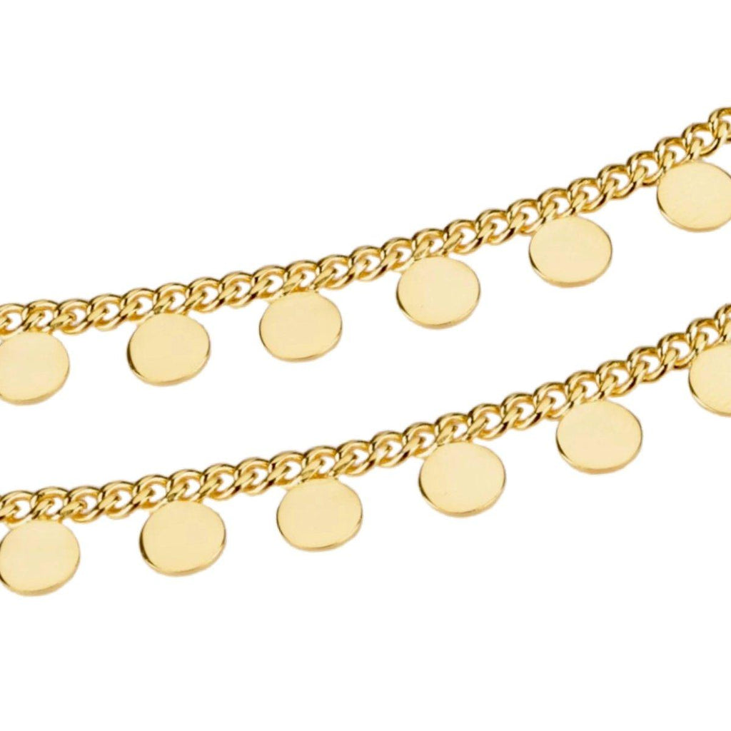 Laihas Gypsy Round Disk Gold Vermeil Anklet