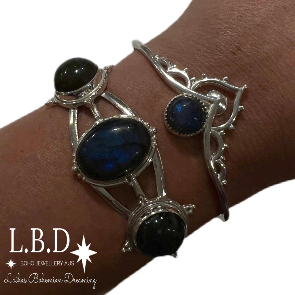 Laihas Handmade Daisly Boho Labradorite Bangle