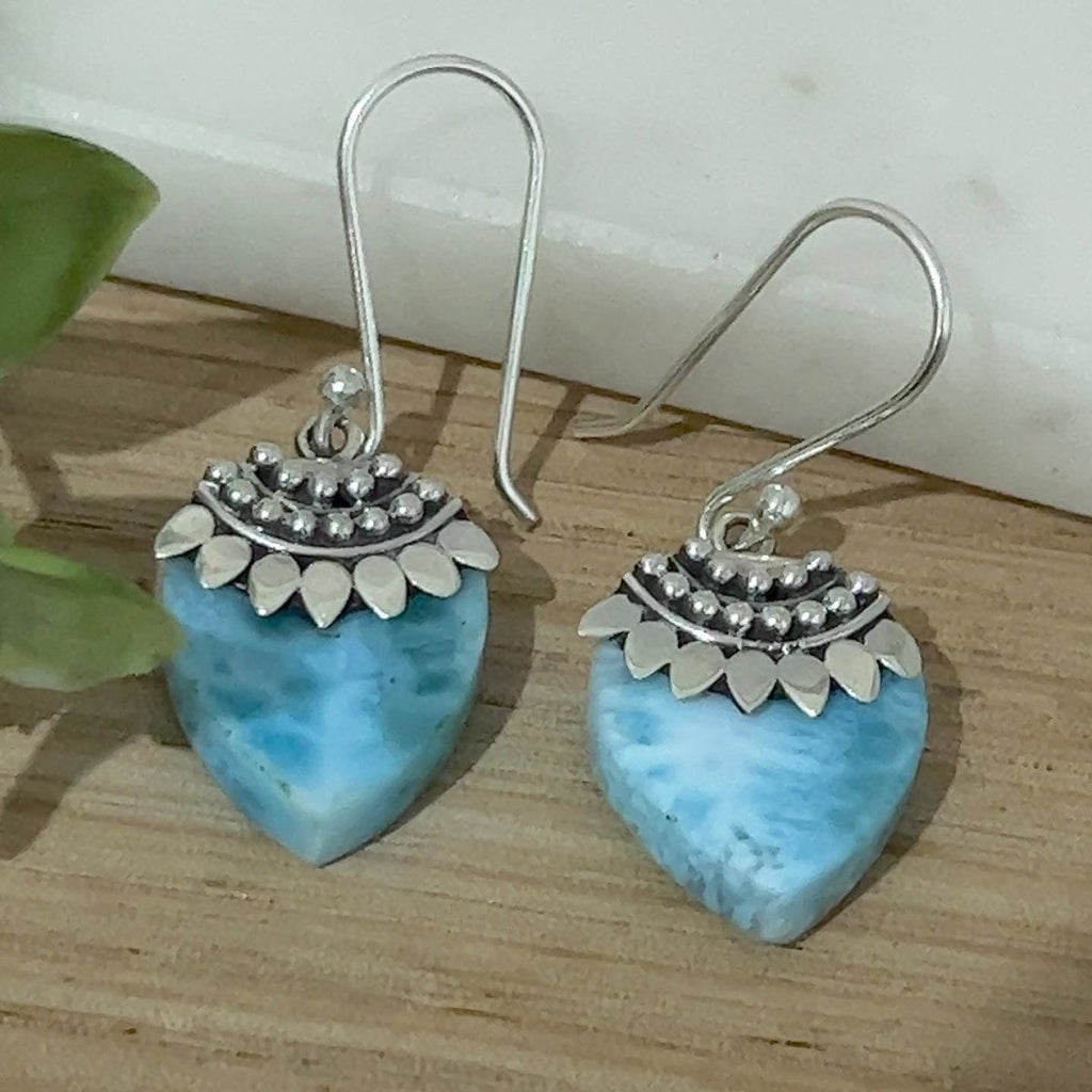 Laihas Handmade Harmonious Boho Larimar Earrings