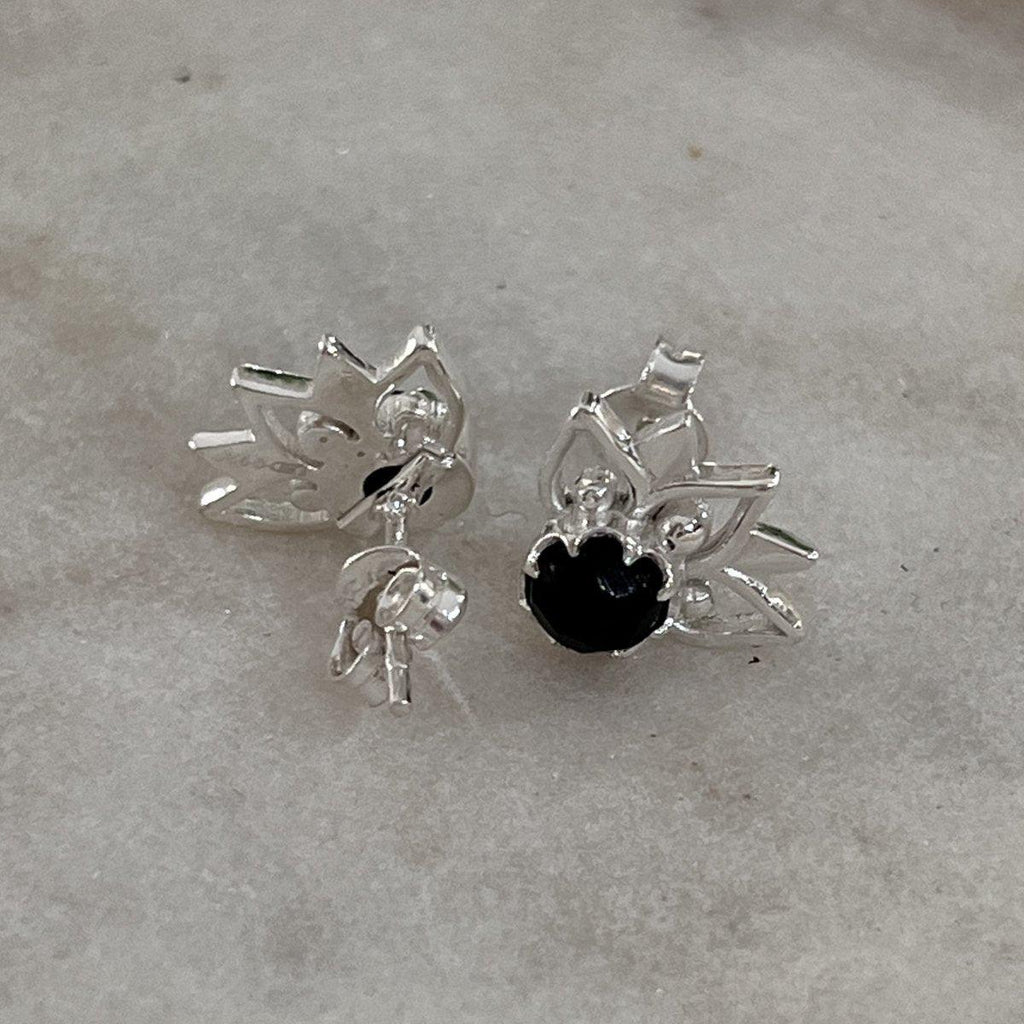 Laihas Inflorescence Black Onyx Stud Earrings