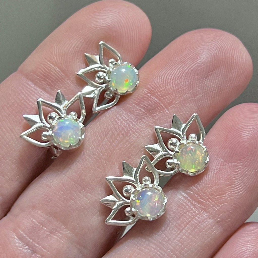 Laihas Inflorescence Genuine Opal Stud Earrings