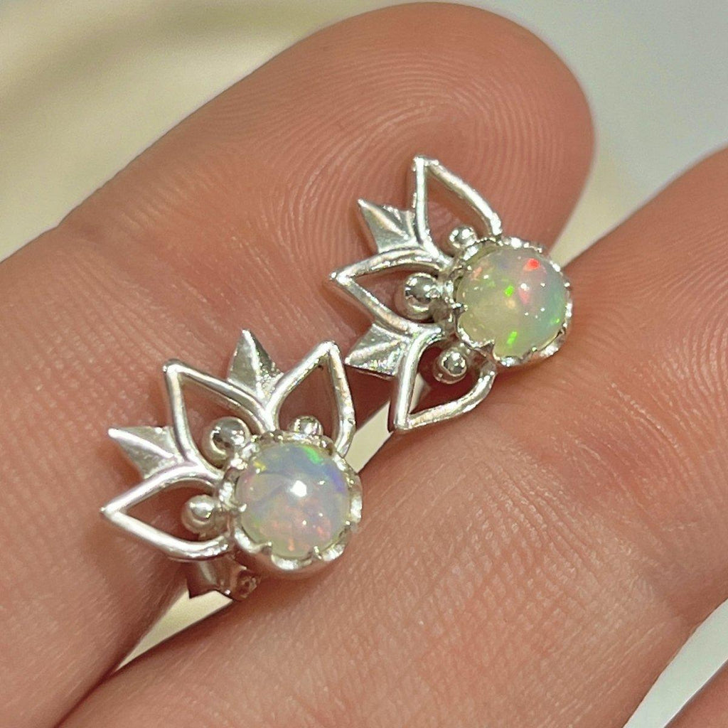 Laihas Inflorescence Genuine Opal Stud Earrings