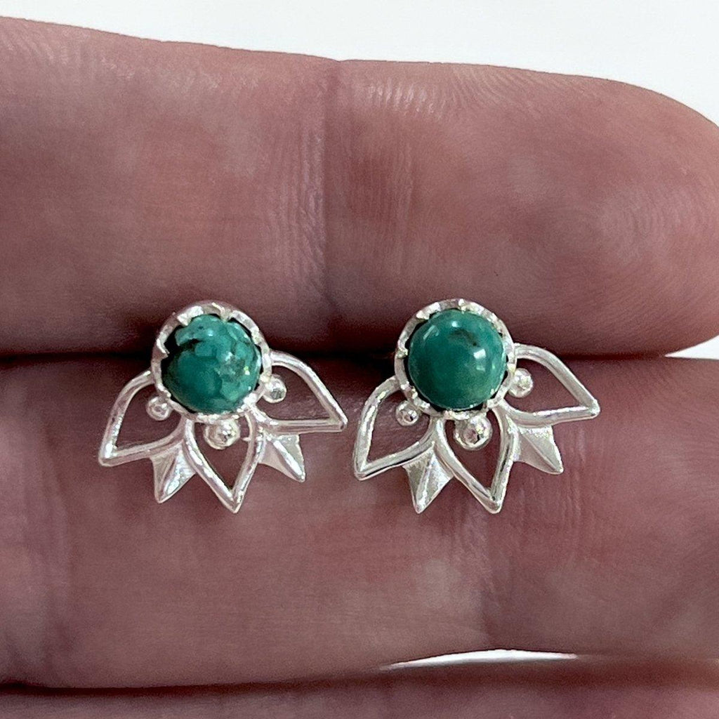 Laihas Inflorescence Turquoise Stud Earrings