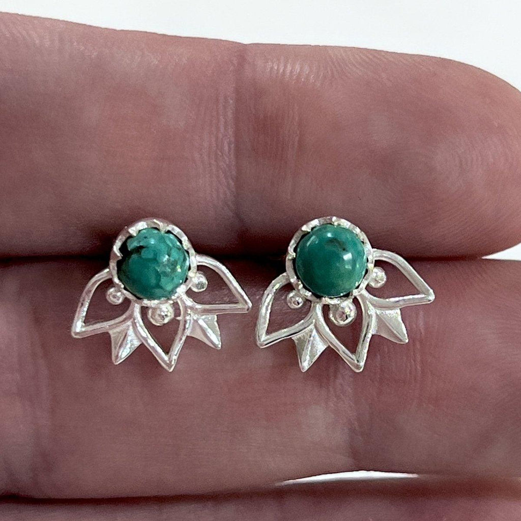 Laihas Inflorescence Turquoise Stud Earrings