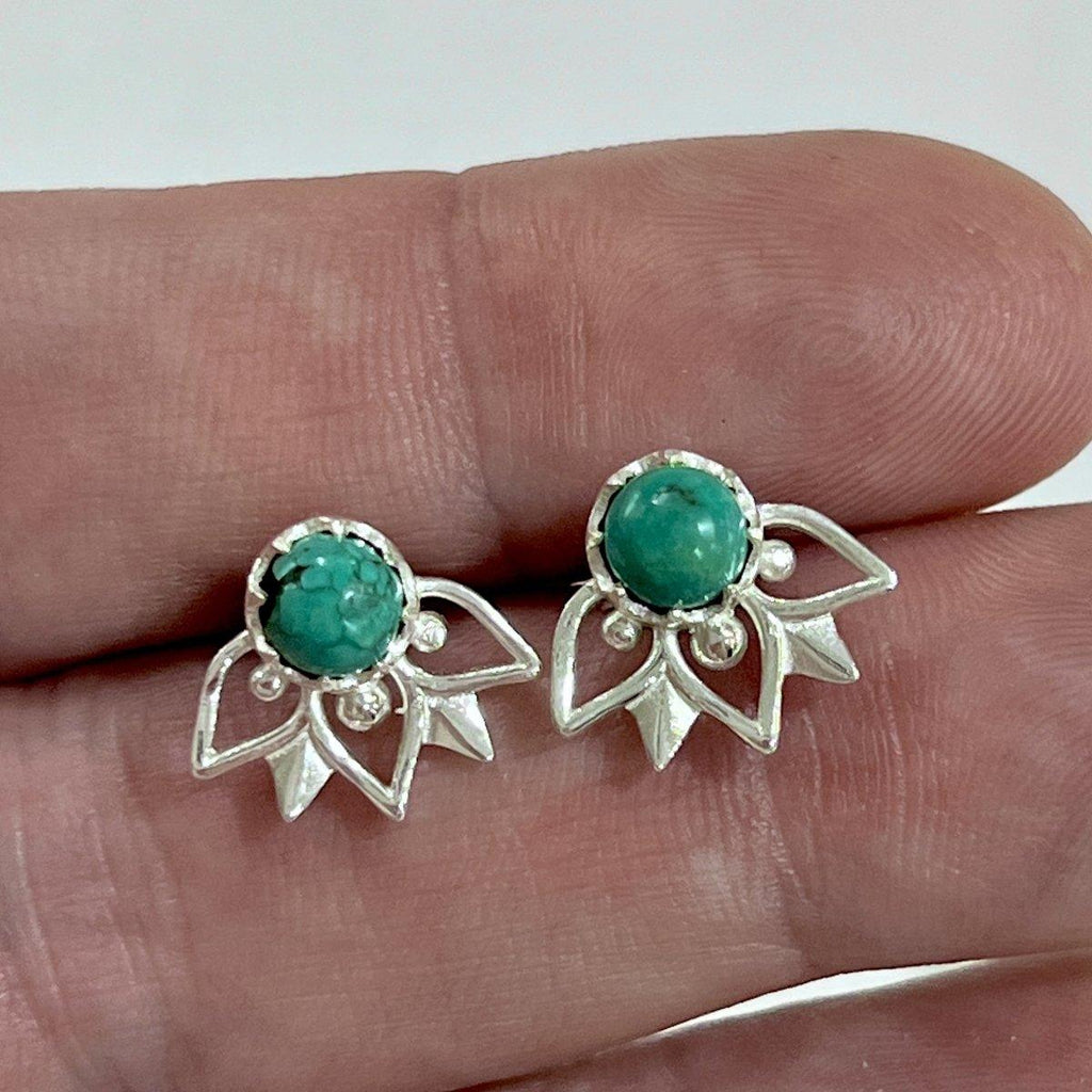 Laihas Inflorescence Turquoise Stud Earrings