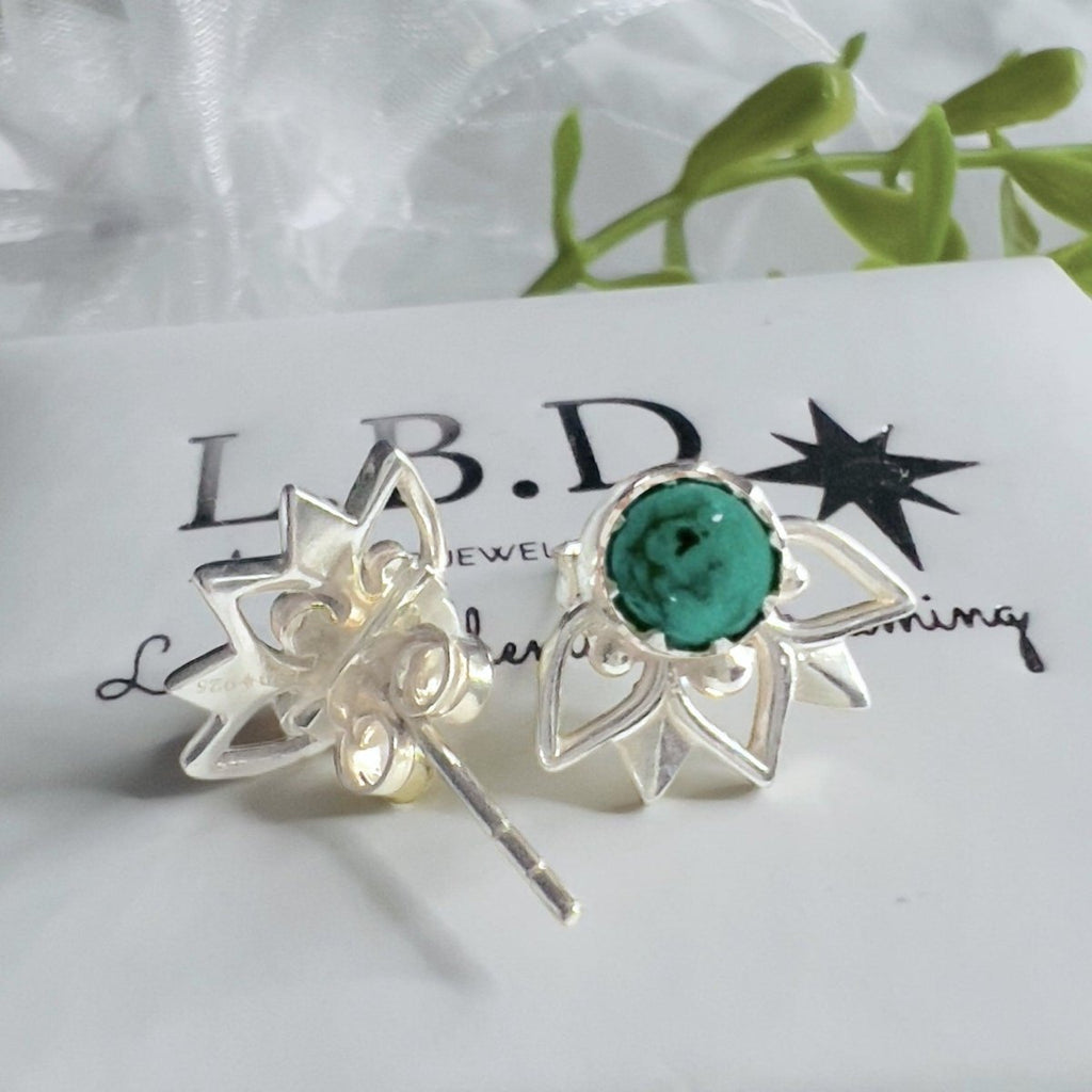 Laihas Inflorescence Turquoise Stud Earrings