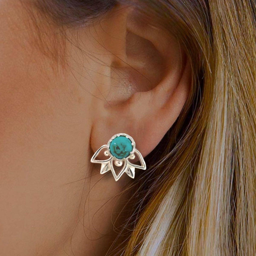 Laihas Inflorescence Turquoise Stud Earrings