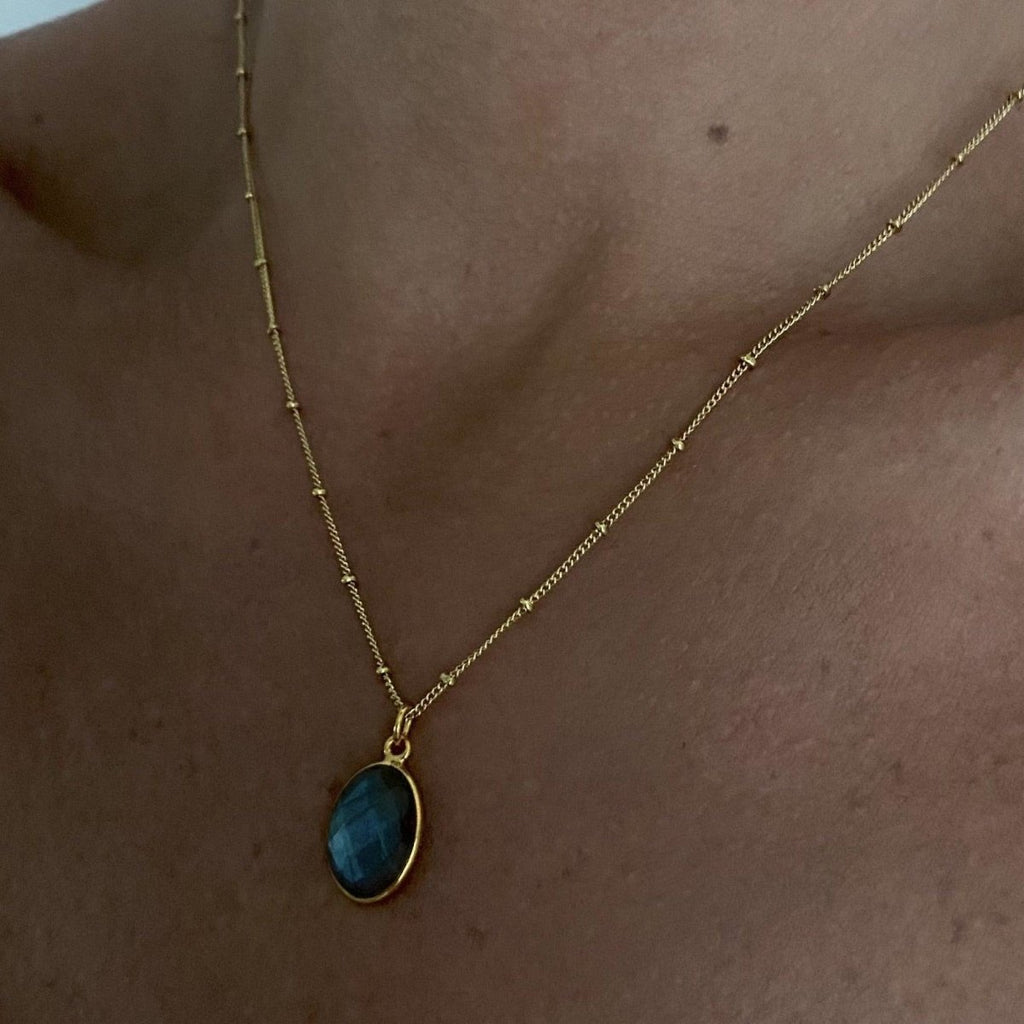 Laihas Iridescent Gold Labradorite Necklace