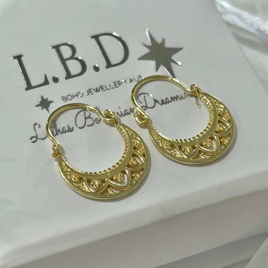 Laihas La Boheme Gold Hoop Earrings