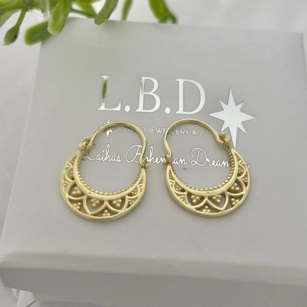 Laihas La Boheme Gold Hoop Earrings