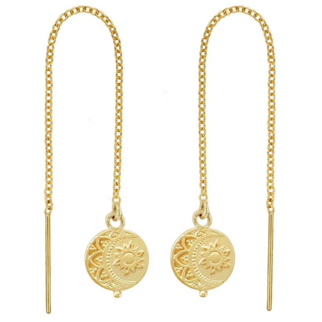 Laihas La Luna Gold Boho Threader Earrings