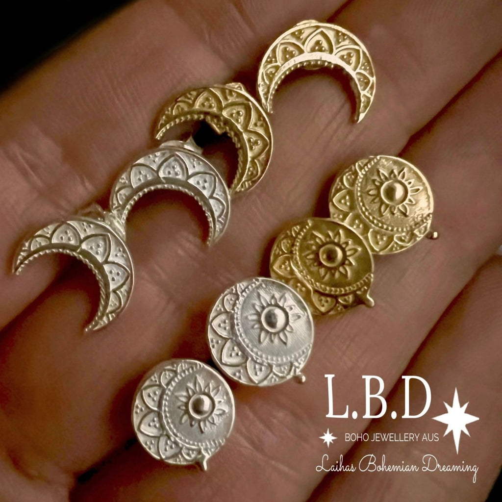 Laihas La Luna Sterling Silver Stud Earrings