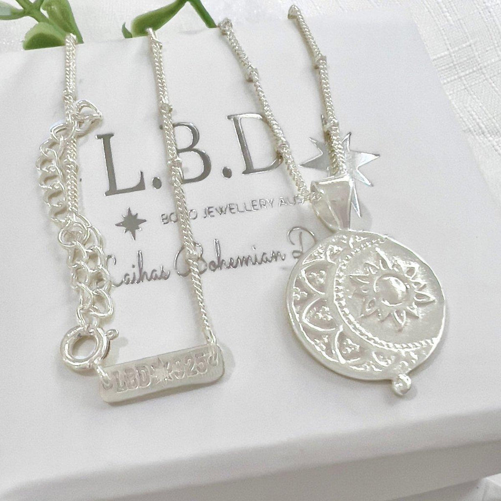 Laihas La Luna Sun and Moon Boho Necklace