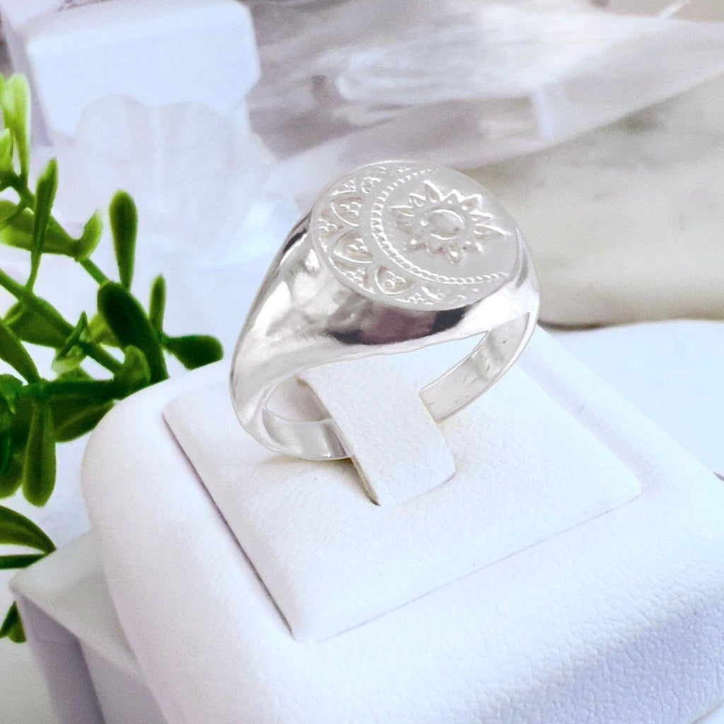 Laihas La Luna Sun & Moon Sterling Silver Signet Ring