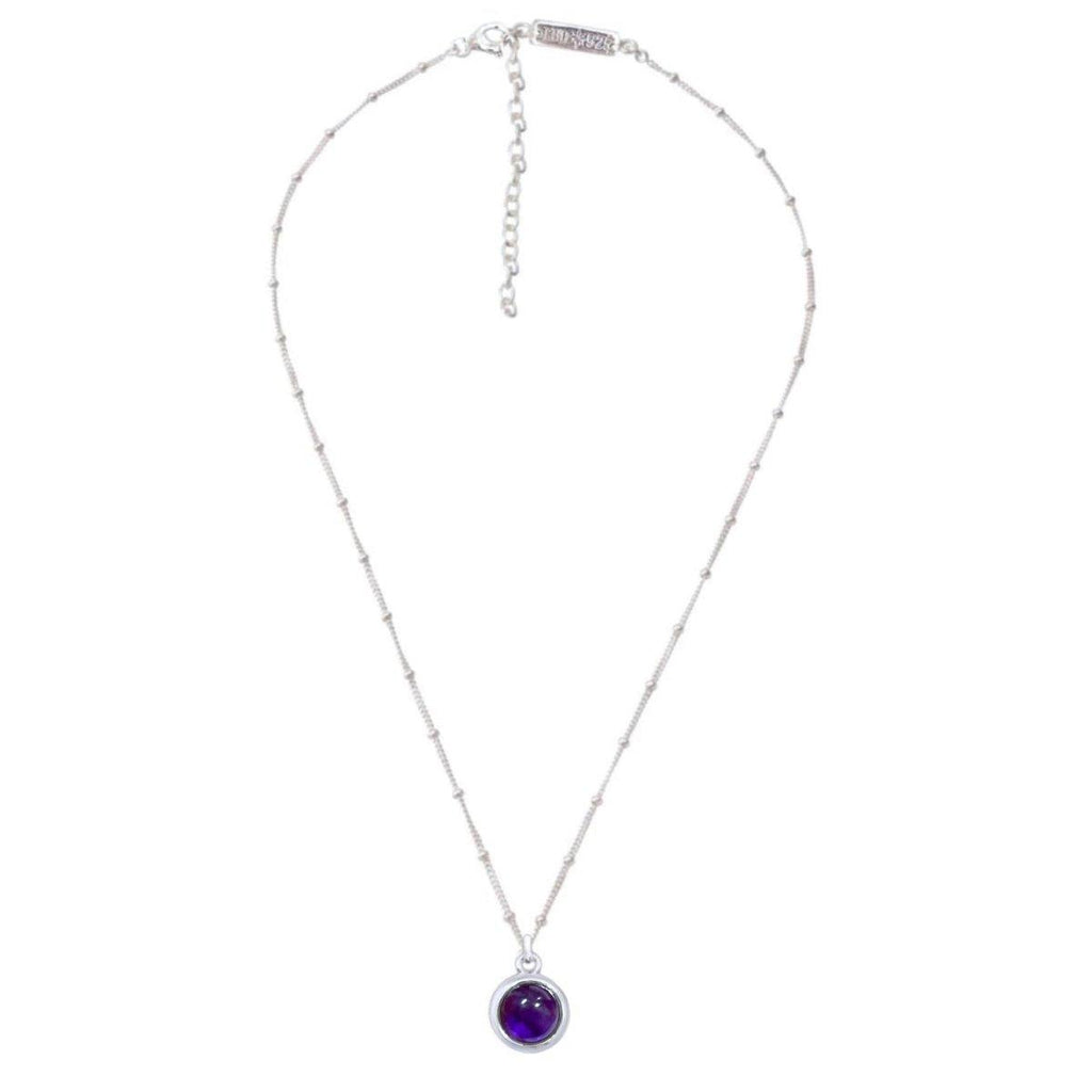 Laihas Mini Round Classic Chic Amethyst Necklace